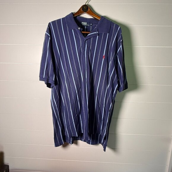Polo Ralph Lauren Men's Striped Nautical Polo Distressed, 2XLT - Picture 1 of 9